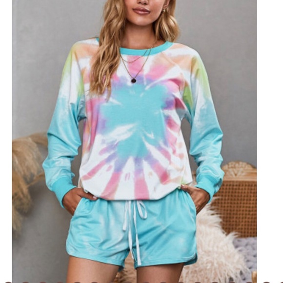 Loungewear Short Set Tie Dye - Picture 2 of 16